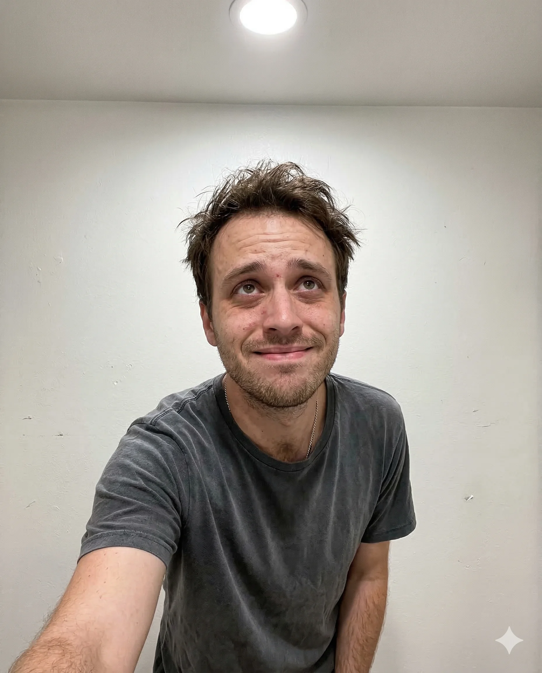 Snapshot before AI headshot generation — dating profile style